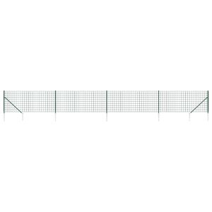 vidaXL z&ouml;ld dr&oacute;th&aacute;l&oacute;s ker&iacute;t&eacute;s c&ouml;vekekkel 0,8x10 m