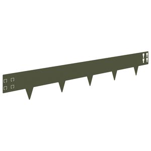 vidaXL Fűszeg&eacute;lyez&eacute;s 30 db 100 x 15 cm Ac&eacute;l Olajz&ouml;ld
