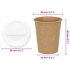 vidaXL 1000 db papír kávéscsészék fedővel 8oz 200ml