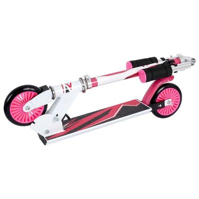 XQ Max rózsaszín és fehér összecsukható roller lábfékkel