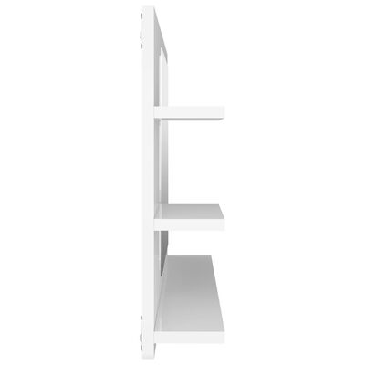 vidaXL magasfényű fehér forgácslap fürdőszobai tükör 90 x 10,5 x 45 cm
