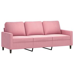 vidaXL 3 szem&eacute;lyes r&oacute;zsasz&iacute;n b&aacute;rsony kanap&eacute; 180 cm