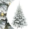 vidaXL Mű kar&aacute;csonyfa 150 LED-del &aacute;llv&aacute;nnyal Feh&eacute;r 120 cm PE &eacute;s PVC