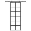 vidaXL ESG &uuml;veg &eacute;s alum&iacute;nium tol&oacute;ajt&oacute; f&eacute;mszerelv&eacute;ny-szettel 76x205 cm