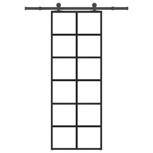vidaXL ESG &uuml;veg &eacute;s alum&iacute;nium tol&oacute;ajt&oacute; f&eacute;mszerelv&eacute;ny-szettel 76x205 cm