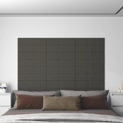 vidaXL 12 db sötétszürke bársony fali panel 60x30 cm 2,16 m²