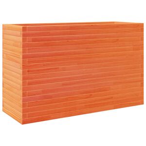 vidaXL viaszbarna t&ouml;m&ouml;r fenyőfa kerti vir&aacute;gtart&oacute; 110 x 40 x 68,5 cm