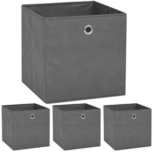 vidaXL 4 db sz&uuml;rke, nem szőtt t&aacute;rol&oacute;doboz 32 x 32 x 32 cm