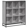 vidaXL sz&uuml;rke sonoma szerelt fa &eacute;s f&eacute;m k&ouml;nyvszekr&eacute;ny 97,5x33x107,5 cm