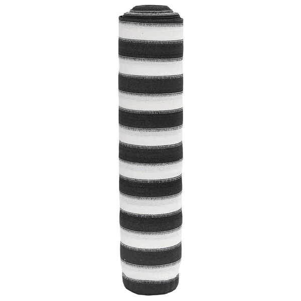 vidaXL antracitsz&uuml;rke &eacute;s feh&eacute;r HDPE bel&aacute;t&aacute;sg&aacute;tl&oacute; h&aacute;l&oacute; 1,5x25 m 75 g/m&sup2;