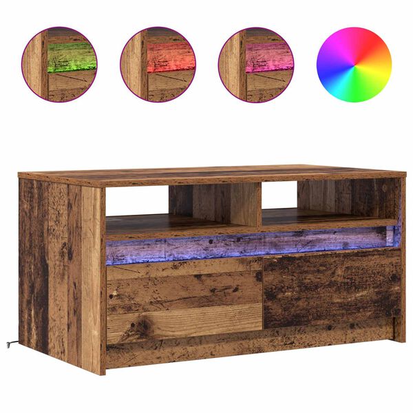 vidaXL Doh&aacute;nyz&oacute;asztal fi&oacute;kkal &Ouml;reg fa 90 x 50 x 45 cm Faanyag