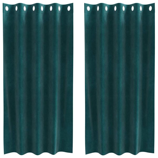 vidaXL S&ouml;t&eacute;t&iacute;tő f&uuml;gg&ouml;ny&ouml;k 2 pcs S&ouml;t&eacute;tz&ouml;ld 140 x 175 cm B&aacute;rsony