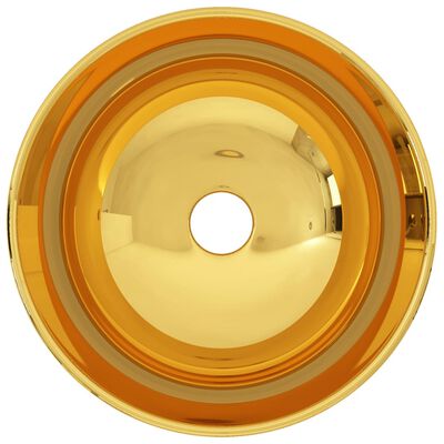 vidaXL aranyszínű kerámia mosdókagyló 28 x 10 cm