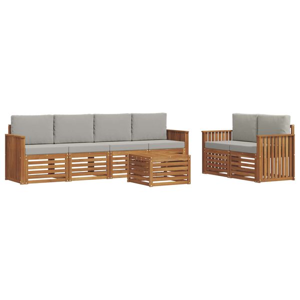 vidaXL &Uuml;lőgarnit&uacute;r&aacute;k 7 pcs Term&eacute;szetes &eacute;s Vil&aacute;gossz&uuml;rke T&ouml;m&ouml;r Ak&aacute;cfa