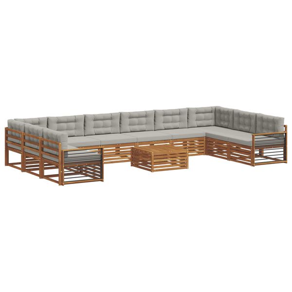 vidaXL &Uuml;lőgarnit&uacute;r&aacute;k 11 pcs Term&eacute;szetes &eacute;s Vil&aacute;gossz&uuml;rke T&ouml;m&ouml;r Ak&aacute;cfa