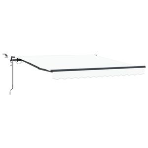 vidaXL Beh&uacute;zhat&oacute; napellenző Feh&eacute;r 300 x 250 cm Poli&eacute;szter