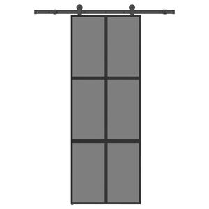 vidaXL tol&oacute;ajt&oacute; vasalatokkal 76x205 cm edzett &uuml;veg&Alum&iacute;nium