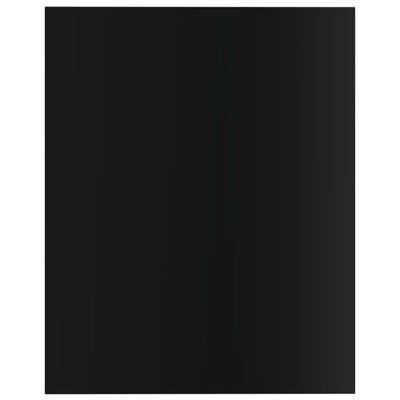 vidaXL 8 db magasfényű fekete forgácslap könyvespolc 40 x 50 x 1,5 cm
