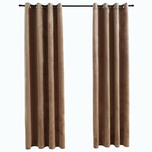 vidaXL 2 db b&eacute;zs b&aacute;rsony s&ouml;t&eacute;t&iacute;tőf&uuml;gg&ouml;ny gyűrűkkel 140 x 175 cm