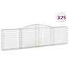 vidaXL 25 db &iacute;ves horganyzott vas gabion kos&aacute;r 400x30x100/120 cm
