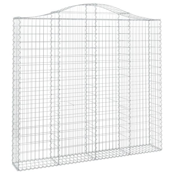 vidaXL 6 db &iacute;ves horganyzott vas gabion kos&aacute;r 200x30x180/200 cm