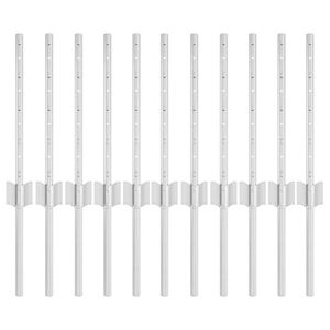 vidaXL Ker&iacute;t&eacute;soszlop 11 pcs Ez&uuml;st 40 cm Ac&eacute;l