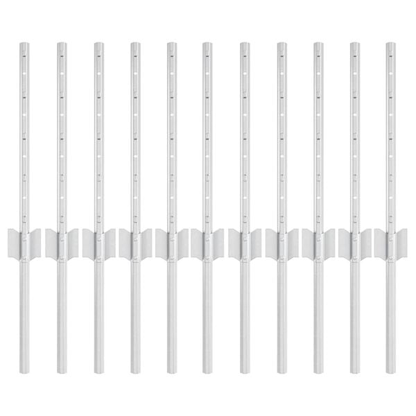 vidaXL Ker&iacute;t&eacute;soszlop 11 pcs Ez&uuml;st 40 cm Ac&eacute;l