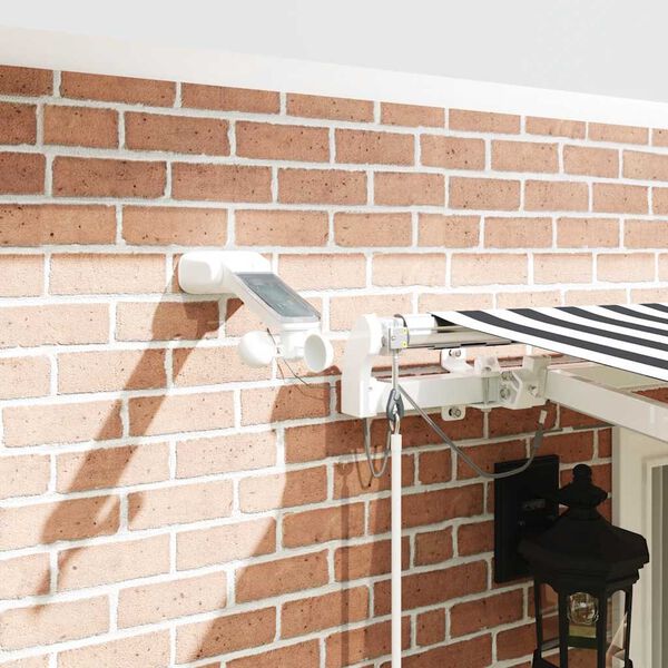 vidaXL antracitsz&uuml;rke-feh&eacute;r LED-es automata napellenző 400 x 300 cm