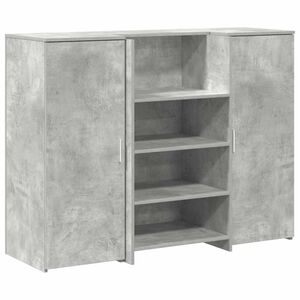 vidaXL recepci&oacute;s pult betonsz&uuml;rke 135x50x103,5 cm szerelt fa