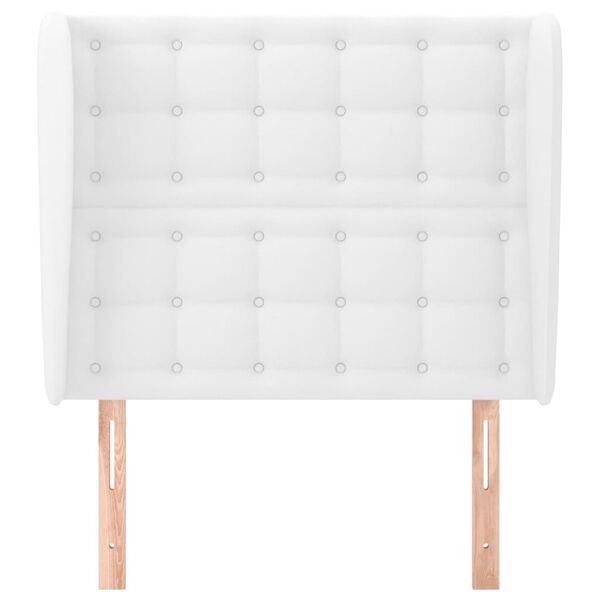 vidaXL fehér műbőr fejtámla szárnyakkal 83 x 23 x 118/128 cm