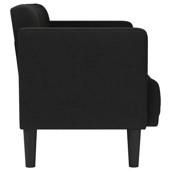 vidaXL fekete sz&ouml;vet loveseat kanap&eacute; 111 cm