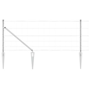 vidaXL Ker&iacute;t&eacute;soszlop Galvaniz&aacute;lt 25 x 0,8 m Ac&eacute;l