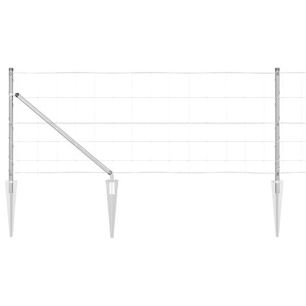 vidaXL Ker&iacute;t&eacute;soszlop Galvaniz&aacute;lt 25 x 0,8 m Ac&eacute;l