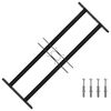 vidaXL Ablak R&aacute;cs 76 x 30 cm Porsz&oacute;rt ac&eacute;l Fekete