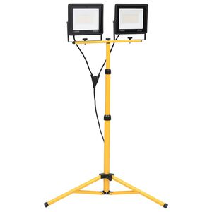 vidaXL meleg feh&eacute;r f&eacute;nyű h&aacute;roml&aacute;b&uacute; LED-es reflektor 2 x 100 W