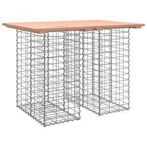 vidaXL t&ouml;m&ouml;rfa kerti asztal gabion mint&aacute;val 100 x 70 x 72 cm Douglas