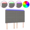 vidaXL s&ouml;t&eacute;tsz&uuml;rke sz&ouml;vet LED-es fejt&aacute;mla 144x5x118/128 cm