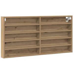 vidaXL Ki&aacute;ll&iacute;t&oacute; szekr&eacute;ny Falra szerelhető Artisan t&ouml;lgy Szerelt Fa