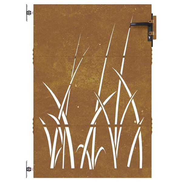 vidaXL fűmint&aacute;s corten ac&eacute;l kerti kapu 85 x 150 cm