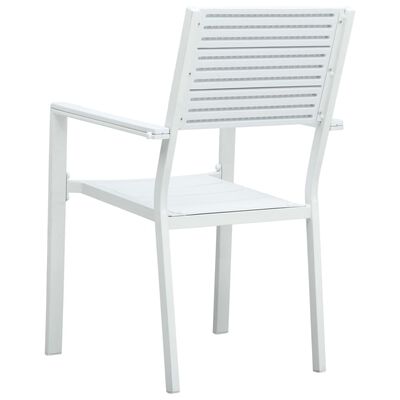 vidaXL 4 darab fehér fautánzatú HDPE kerti szék