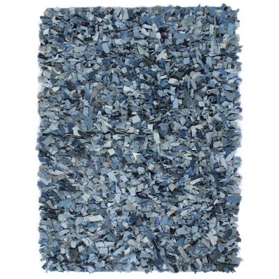 vidaXL kék, farmervászon shaggy szőnyeg 120 x 170 cm