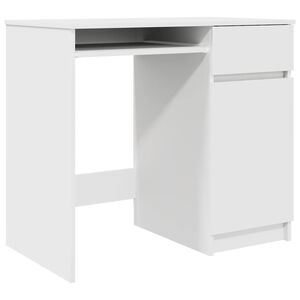 vidaXL feh&eacute;r forg&aacute;cslap &iacute;r&oacute;asztal 86x49x76 cm