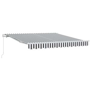 vidaXL antracitsz&uuml;rke-feh&eacute;r k&eacute;zzel kih&uacute;zhat&oacute; napellenző 300 x 250 cm