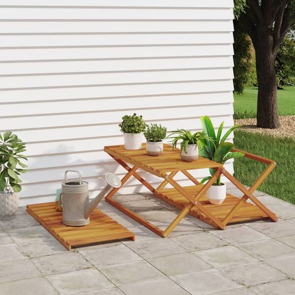 vidaXL 3 szintes barna t&ouml;m&ouml;r ak&aacute;cfa &ouml;sszecsukhat&oacute; polc 70 x 31 x 63 cm