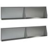 vidaXL T&aacute;mfal 4 db 100 x 12 x 40 cm Horganyzott Ac&eacute;l Ez&uuml;st