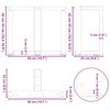 vidaXL 2 db fekete, T-alakú acél dohányzóasztal láb 50x25x(42-43) cm