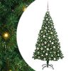 vidaXL Mű kar&aacute;csonyfa 300 LED-del Z&ouml;ld 180 cm PVC &eacute;s Ac&eacute;l &eacute;s Műanyag