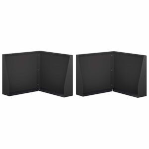 vidaXL T&aacute;mfal 2 db 50 x 50 x 30 cm Ac&eacute;l Fekete