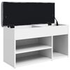 vidaXL feh&eacute;r cipőpad 82 x 32 x 45,5 cm r&eacute;tegelt f&aacute;b&oacute;l