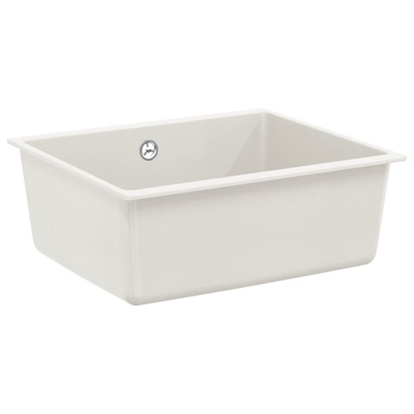 vidaXL Mosogat&oacute; Feh&eacute;r 530 x 460 mm 80% Kvarc &eacute;s 20% Gyanta